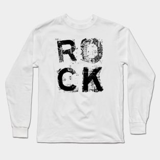 rock grunge logo Long Sleeve T-Shirt